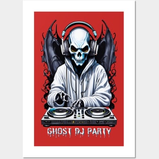 Haloween ghosts hell dj party Posters and Art